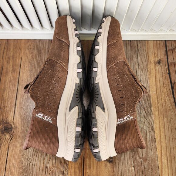 Skechers Slip-Ins Hillcrest Cedar Root Mens Sz 7.5 Brown Hands Free Trail Shoes main image 6